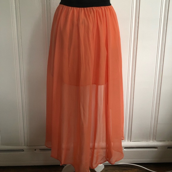 NWT orange High-low skirt - Picture 4 of 7